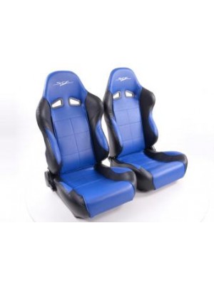 Set scaun sport   SCE-Sportive 1 piele ecologica albastra/neagra (SCERSE105/106) - Scaun sport
